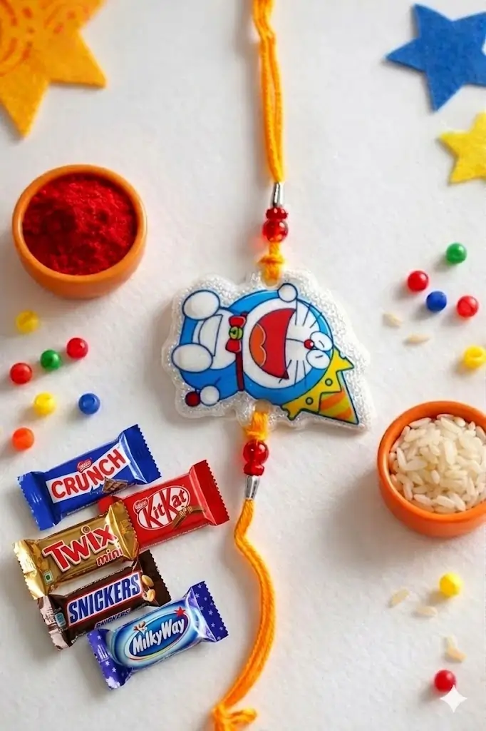 Cute Doraemon Kids Rakhi Combo