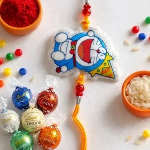 Doremon Kids Rakhi with Lindor Truffle Combo