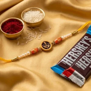 Ganesh Rakhi Chocolate Combo with Roli & Chawal