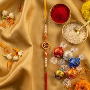 Ganesh Rakhi with Lindor Truffle Combo