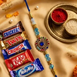 Multi Stone Rakhi Combo for Brother