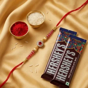 Red Rakhi Combo with HERSHEY’S Chocolates