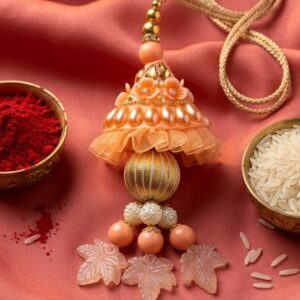 Designer-Peach-Lumba-Rakhi-for-Bhabhi