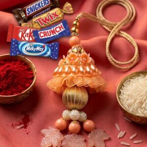 Peach-Lumba-Rakhi-with-Assorted-Chocolate-Combo