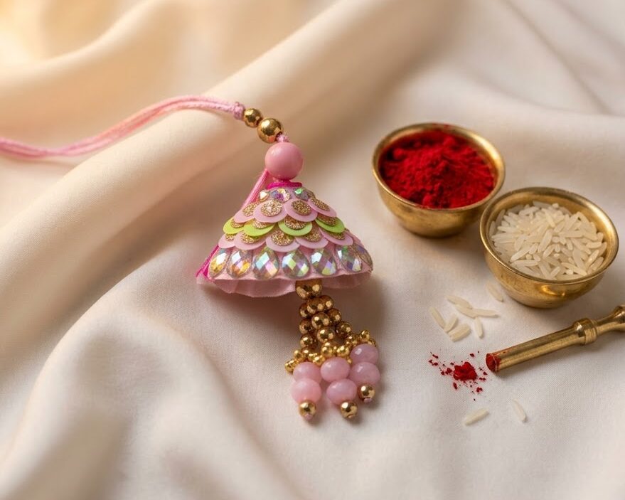 Premium-pink-Lumba-Rakhi-for-Bhabhi-with-Elegant-Hanging-Design