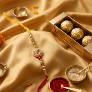Omkar Rakhi with Roli Chawal for Brother
