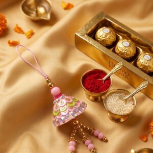 Lumba Rakhi for Bhabhi with Roli Chawal